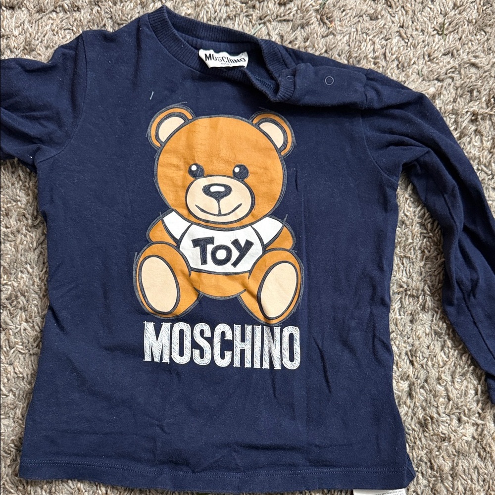 Moschino Dark Blue Toy Bear Graphic Top